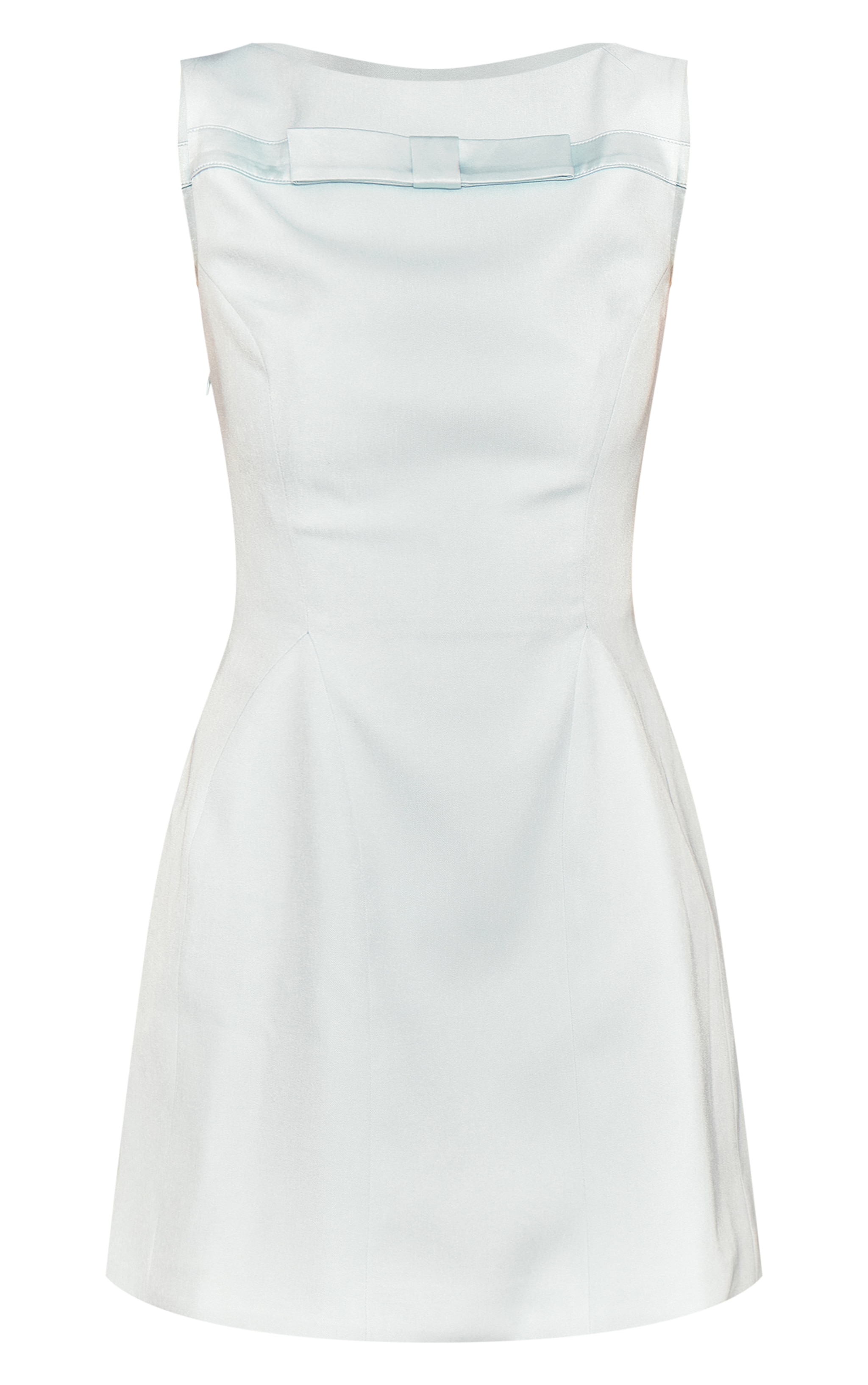 Robe de tailleur trapèze deluxe menthe glacier à détail noeud image 5