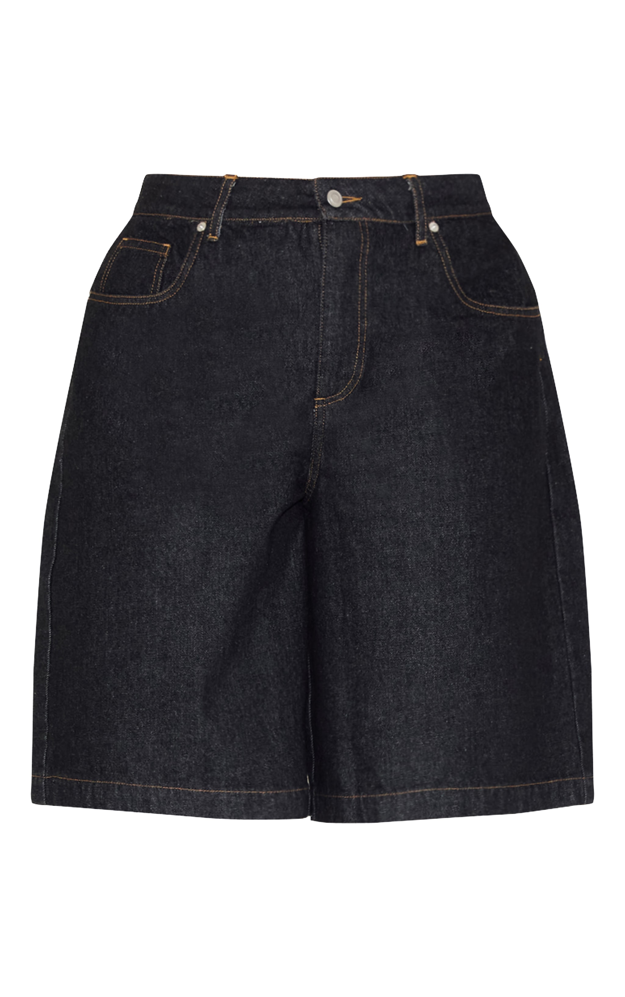 Plus Raw Indigo Wash Longline Denim Jorts image 6