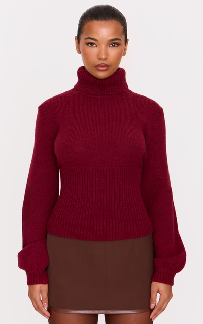 4181 Burgundy Letter Printed Jumper