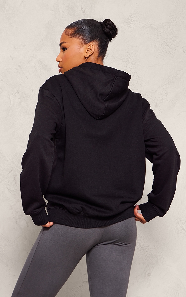 Black Oversized Fitted Hoodie image 2