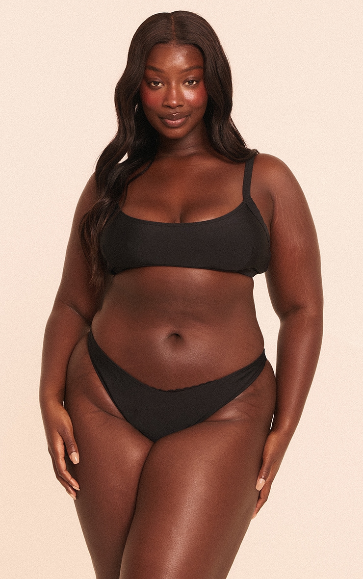 Plus Black Scoop Bikini Top image 4