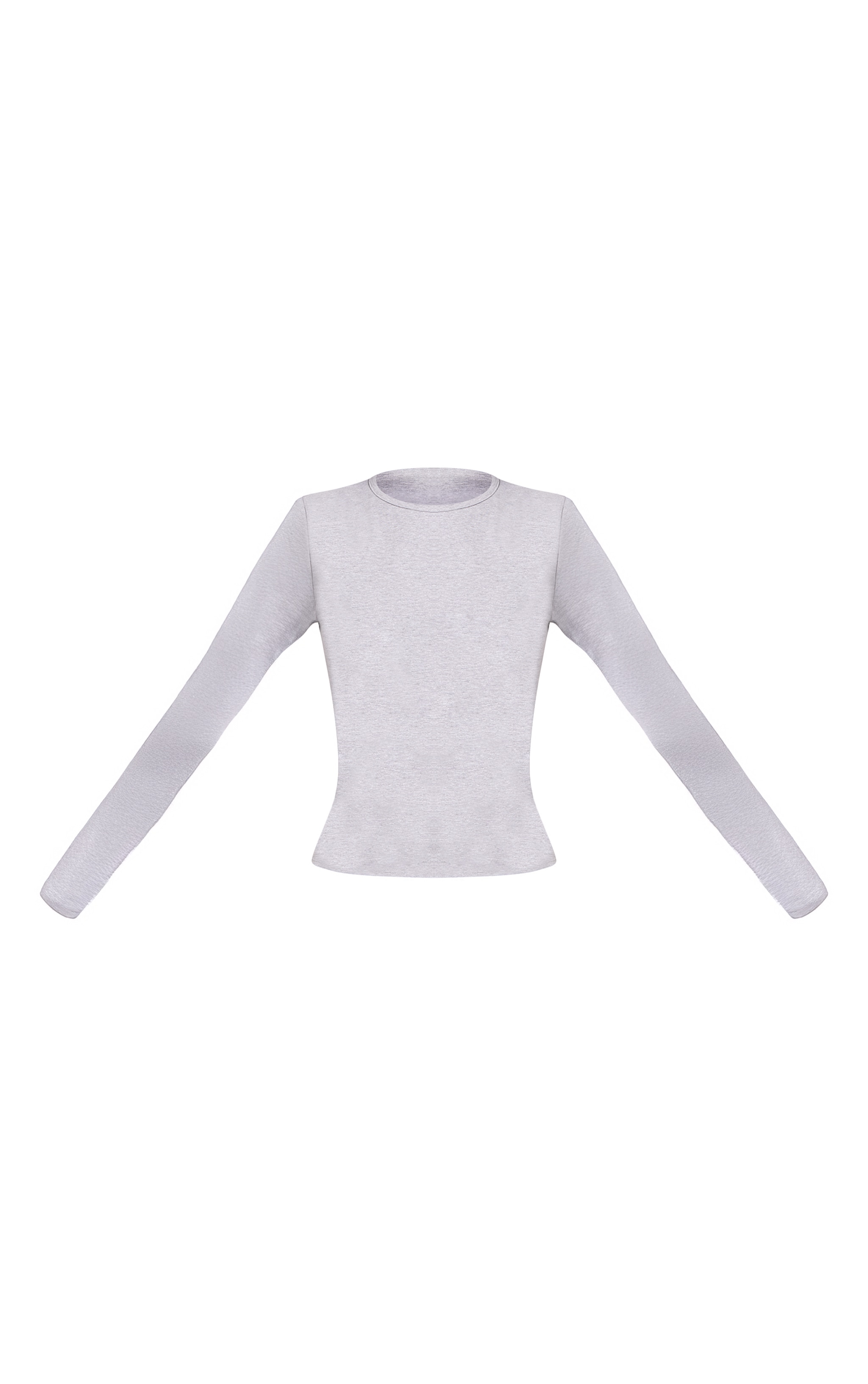 Tall Grey Marl Crew Neck Cotton Long Sleeve Top image 5