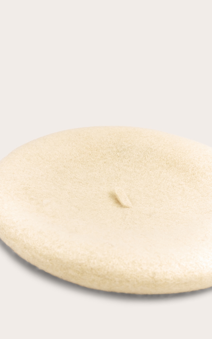 Butter Yellow Soft Knit Beret image 3