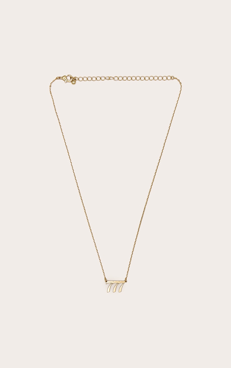 Collier plaqué or à Angel number 777 image 2