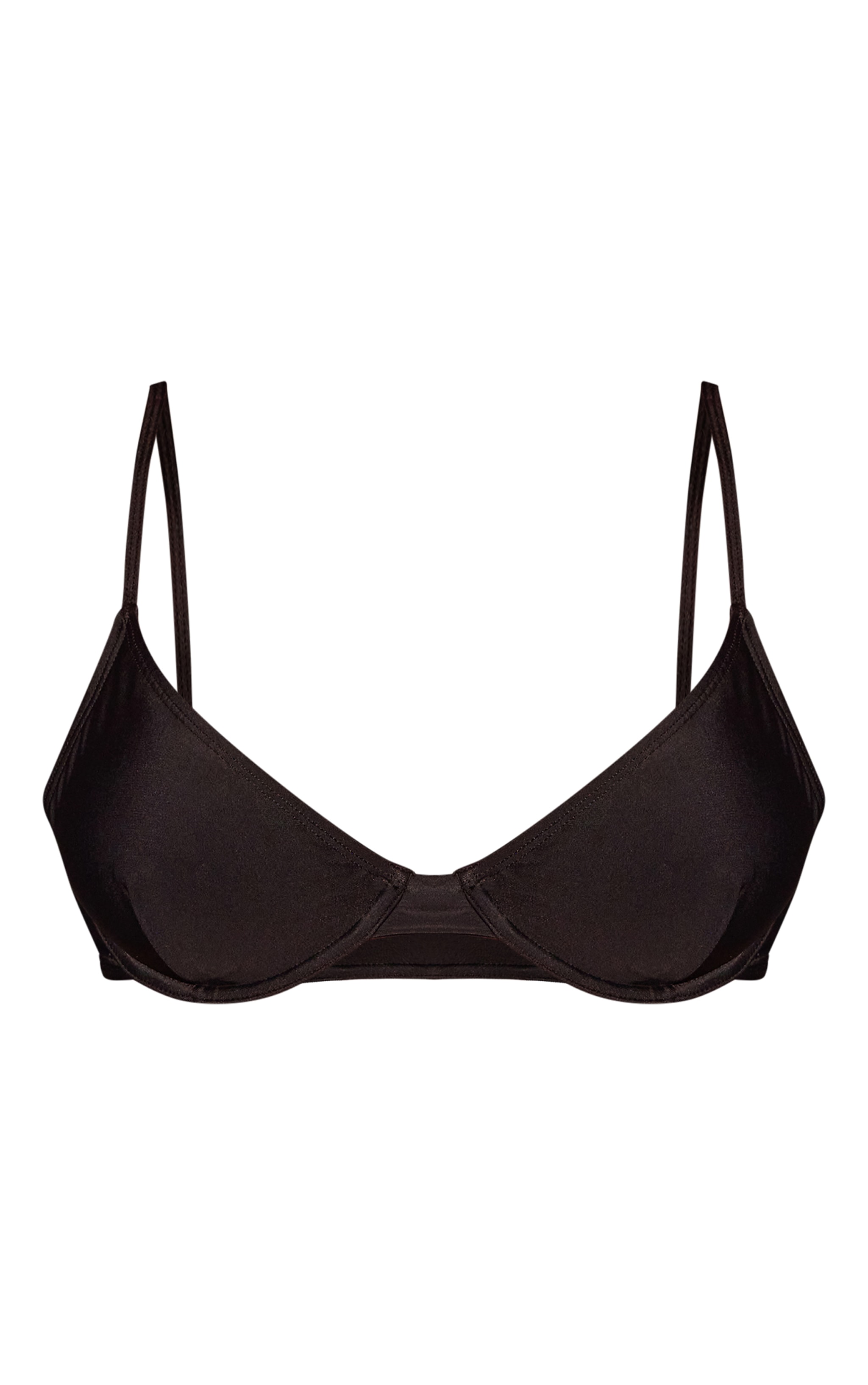 Haut de maillot de bain basique noir à armatures image 5