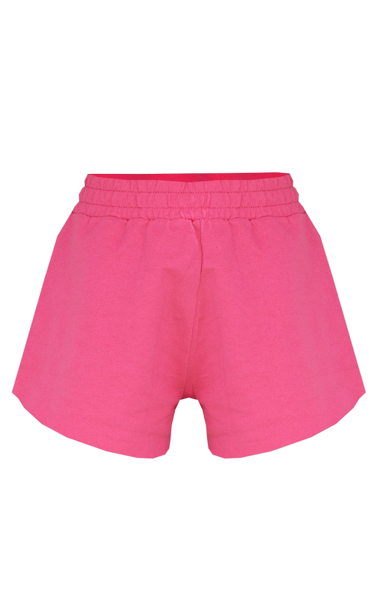 Hot Pink Lightwight Loopback Oversized Runner Shorts image 6