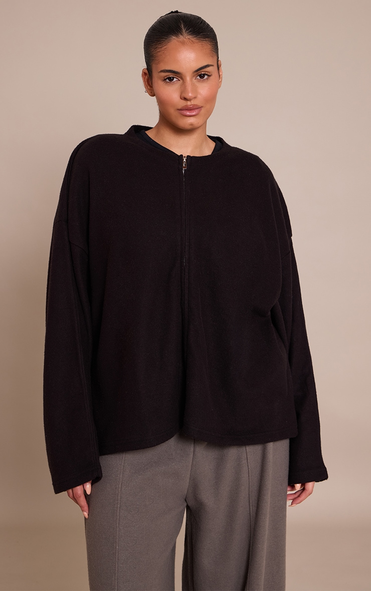 Plus Sweat doux noir à zip image 1