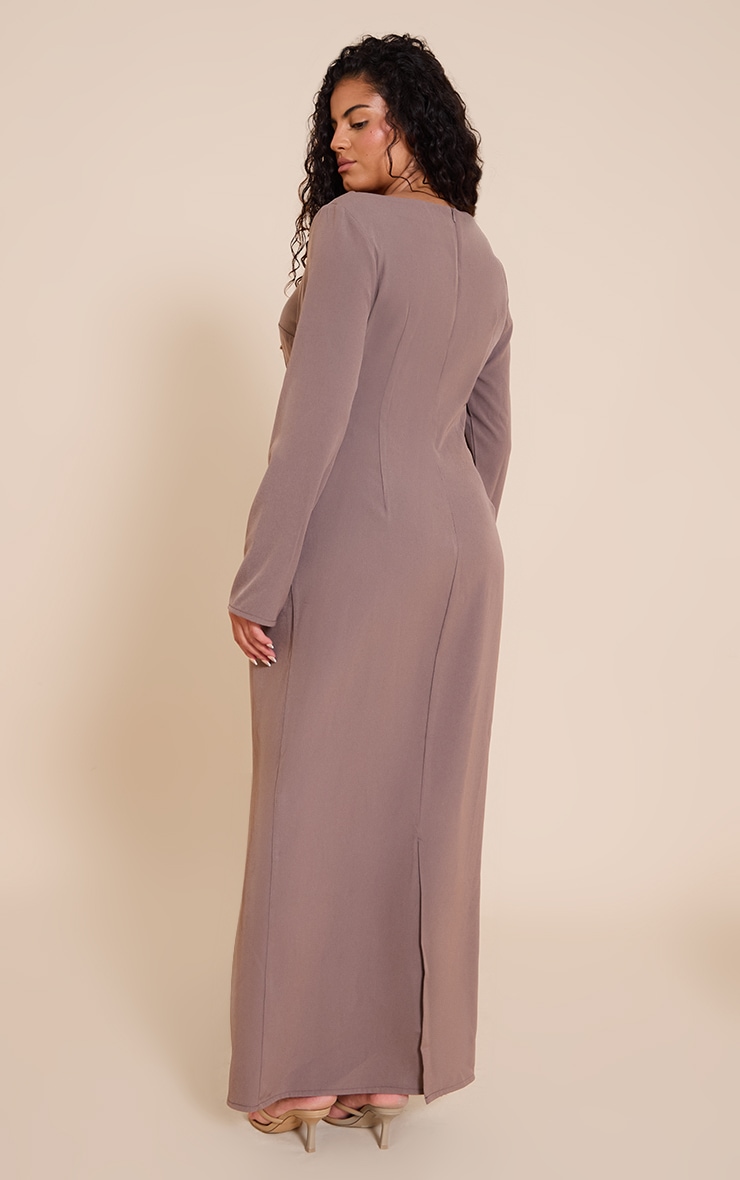 Plus Mushroom Tailored Boat Neck Maxi Dress image 2