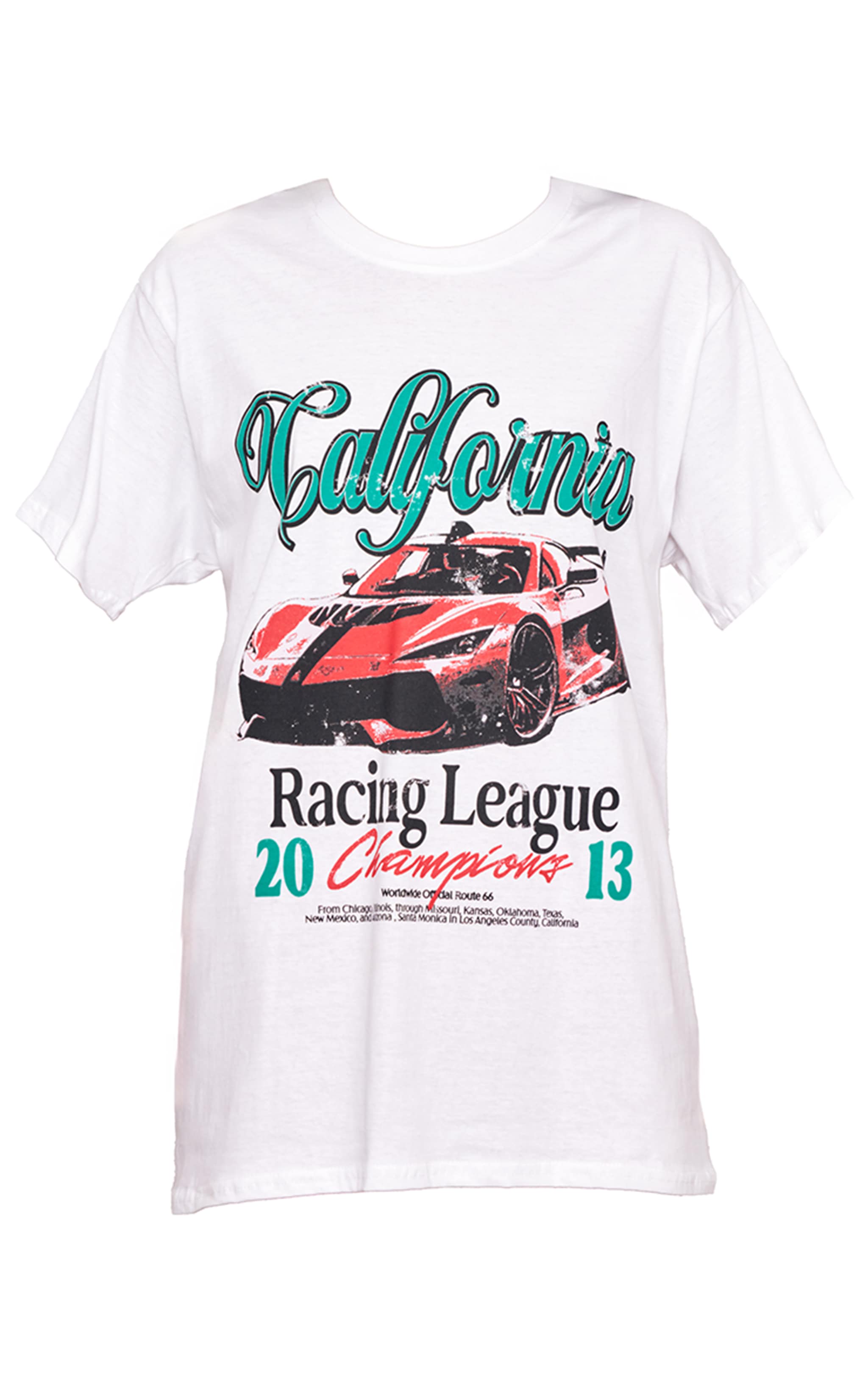 White Car Graphic Oversized T Shirt image 1