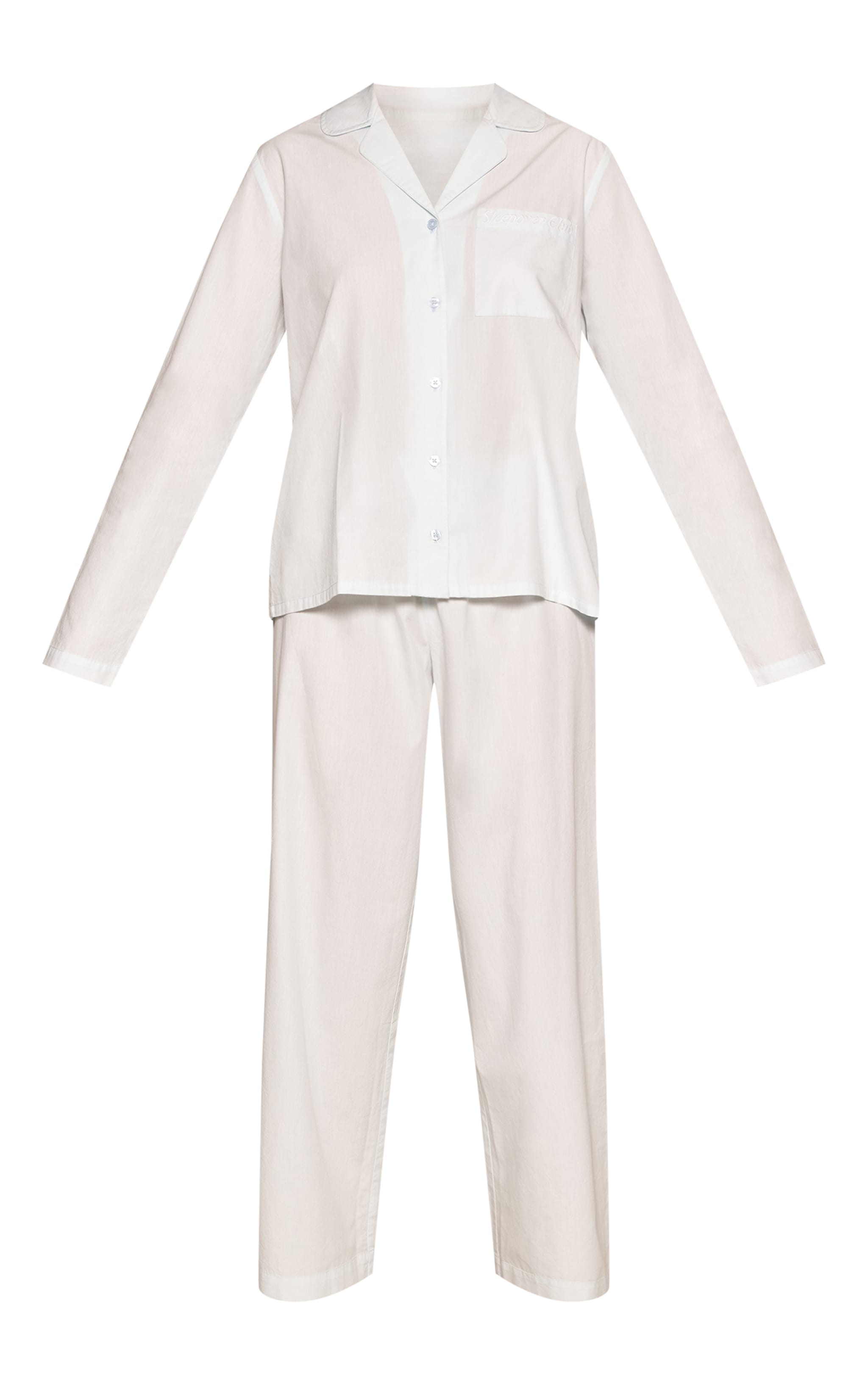 Baby Blue Contrast Sleepover Club Button Up Pyjamas image 5