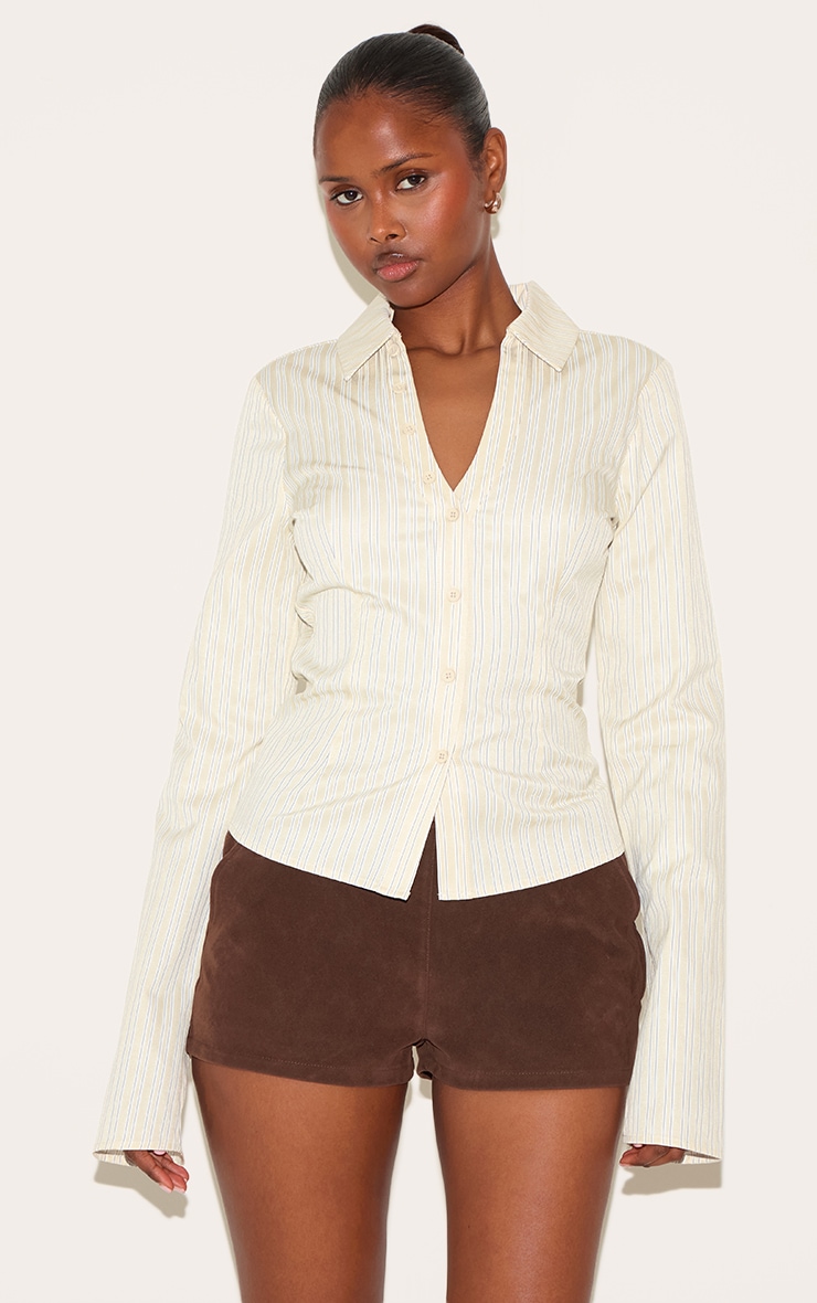 Chocolate Suede Low Rise Hot Pants image 4