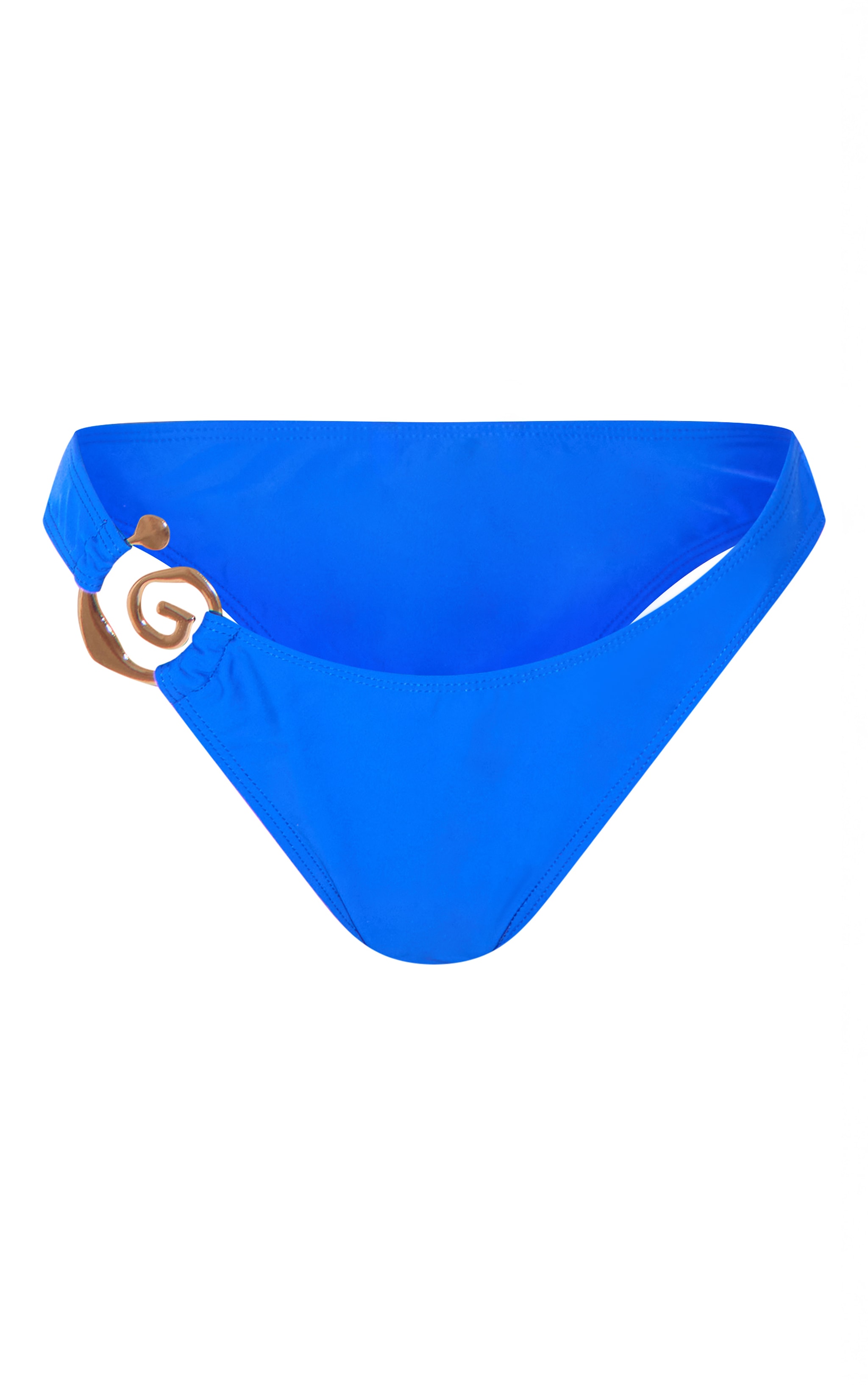 Bas de maillot de bain bleu cobalt à empiècement tourbillon image 5