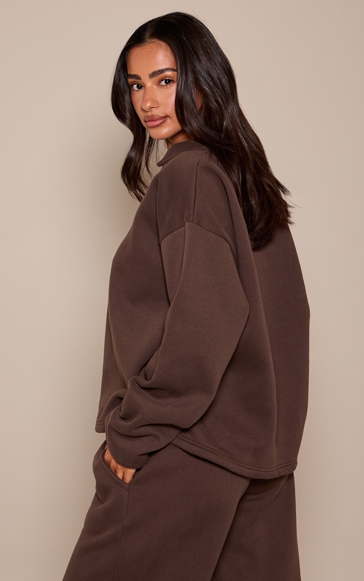 Petite Chocolate PLT Collared Sweatshirt  image 2