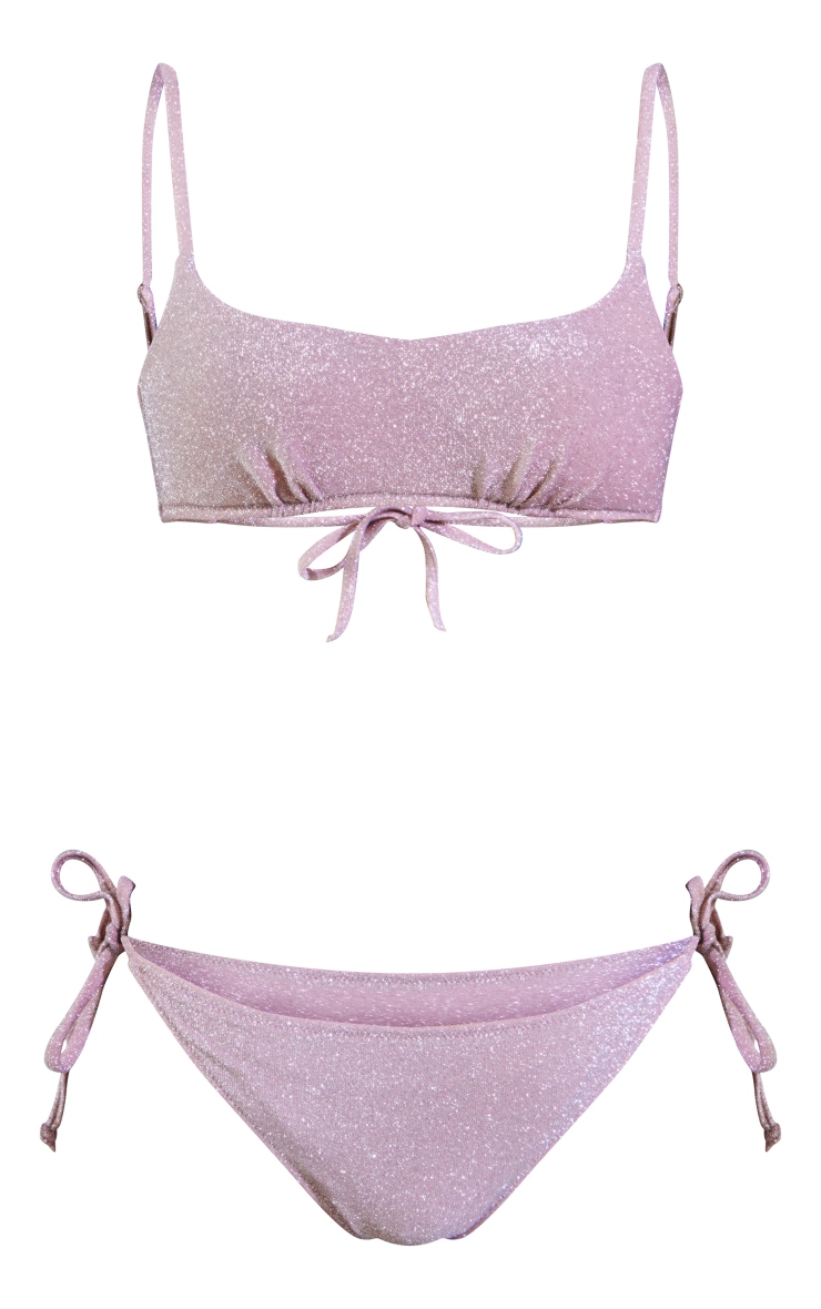 Rose Glitter Bikini Set image 5