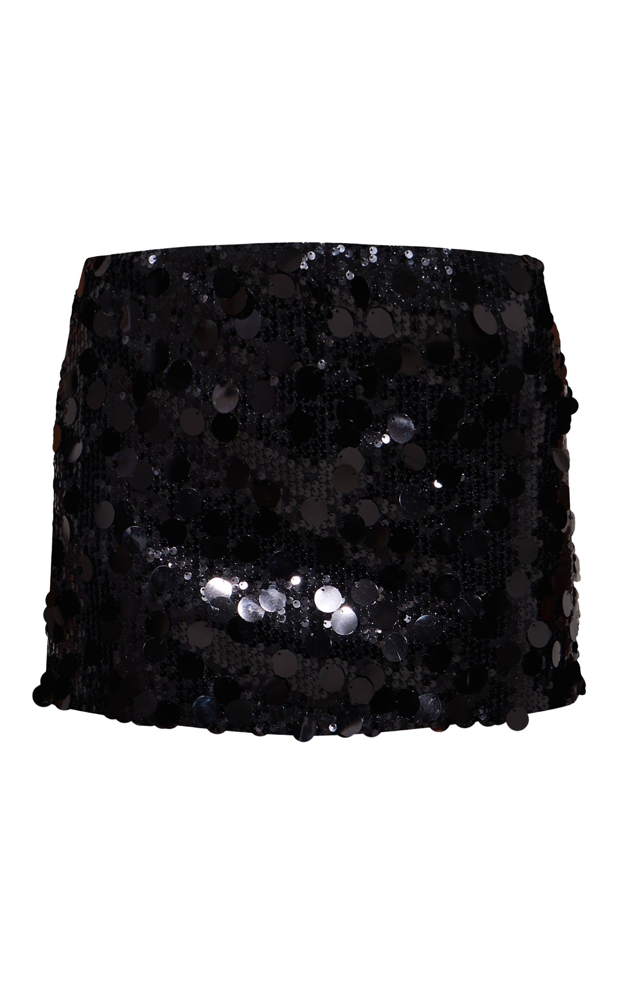 Mini-jupe noire à sequins style disque image 6