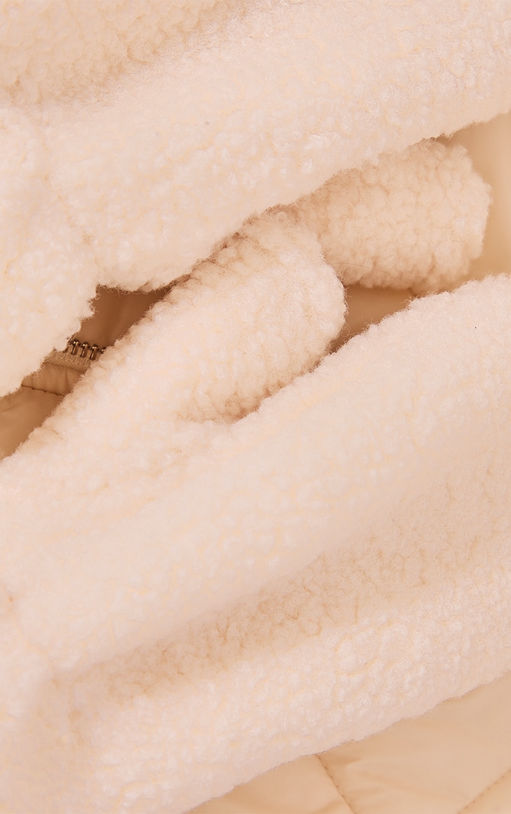 PRETTYLITTLETHING Mitaines en imitation mouton cr?�me | PrettyLittleThing FR