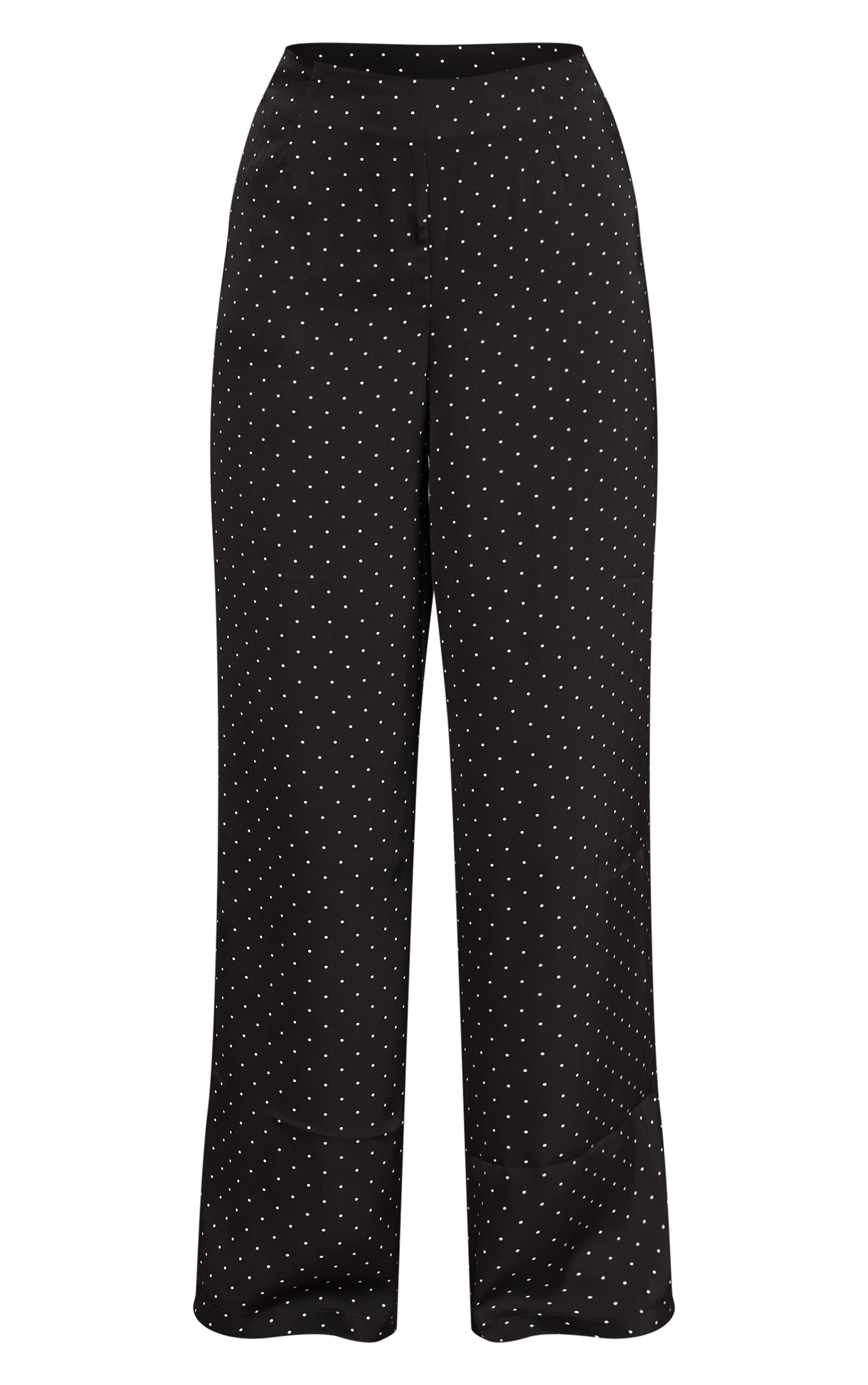 Black Polka Dot Straight Leg Pants image 5