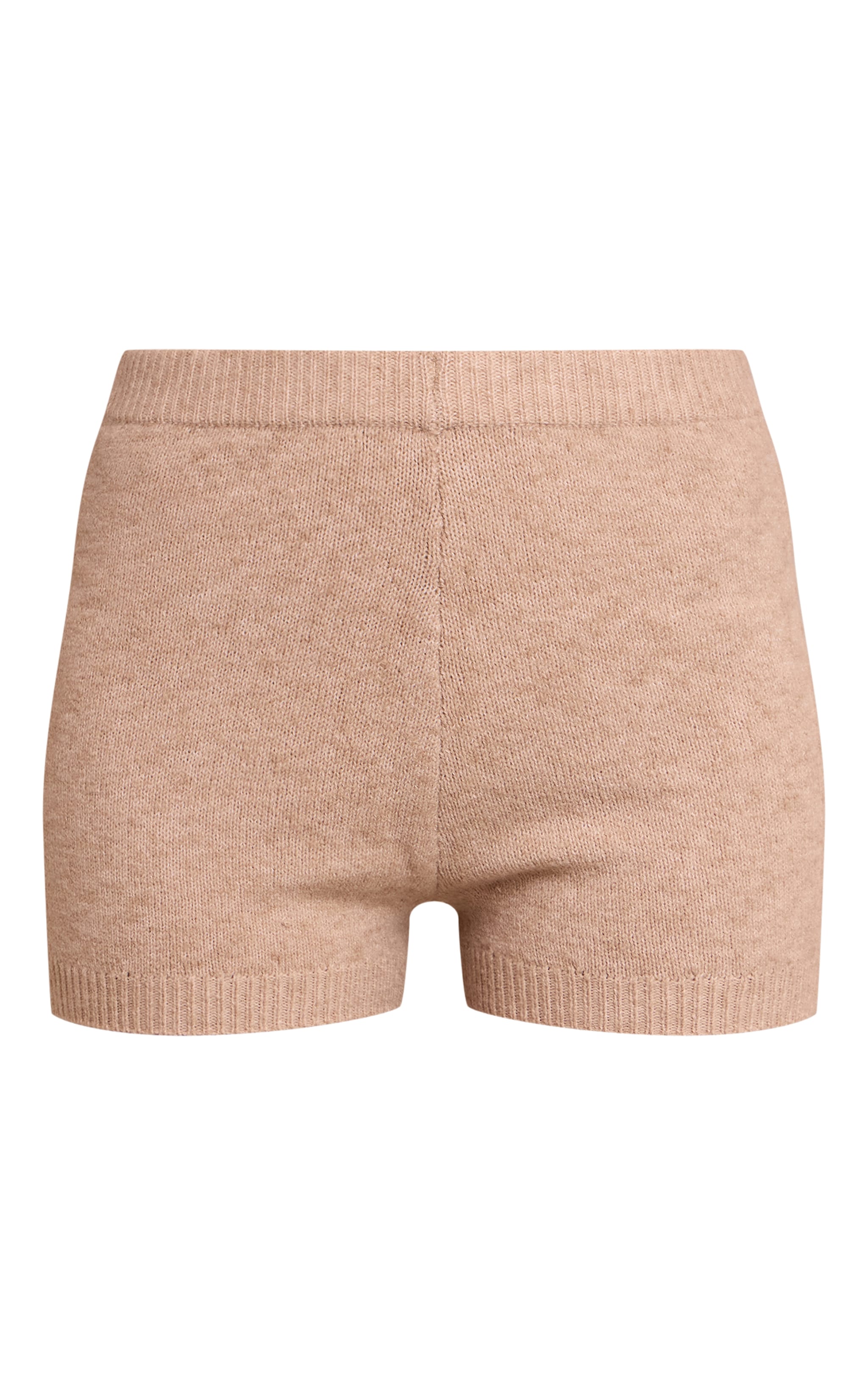 Mini short en maille tricot douce taupe image 6