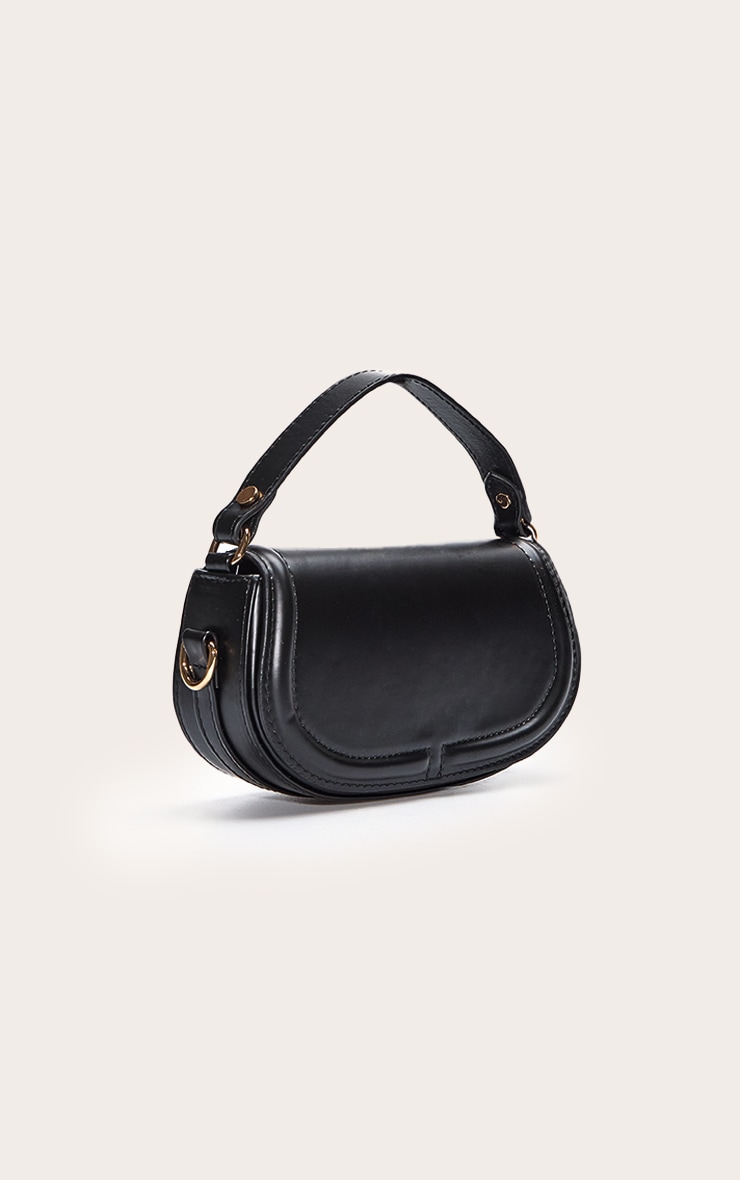 Black Mini Round Cross Body Bag image 2