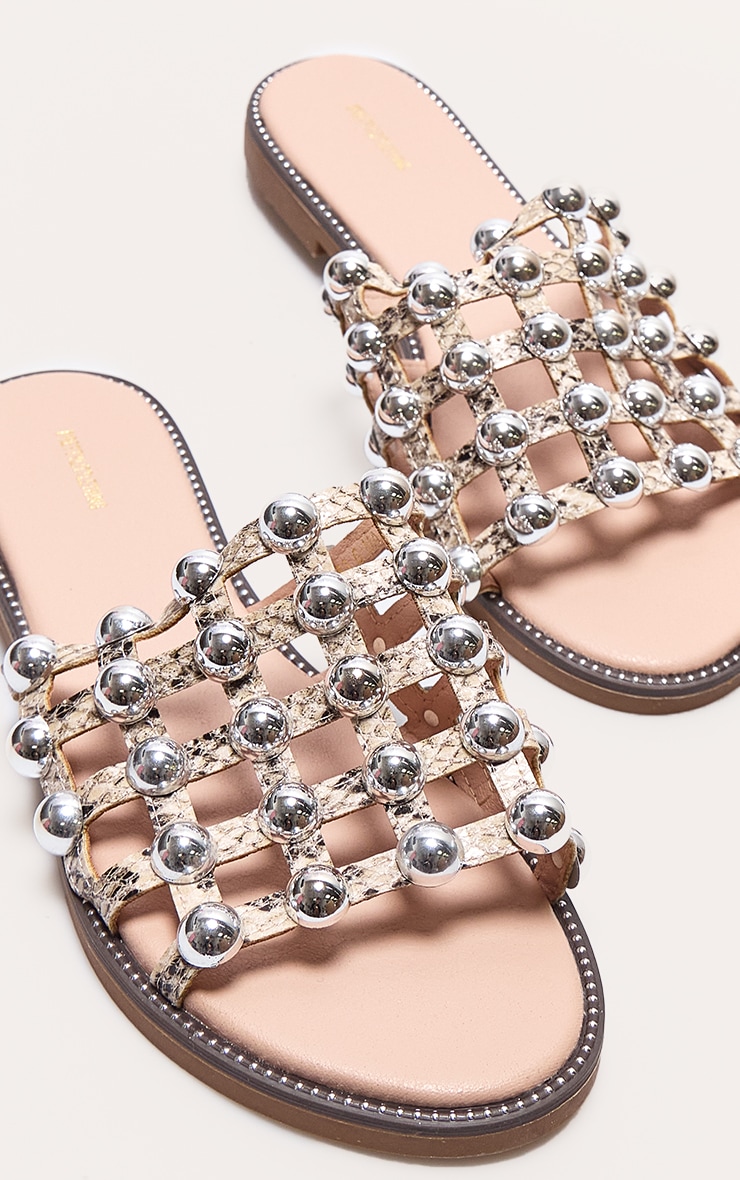 Alisa Nude Large Studded Sliders image 5