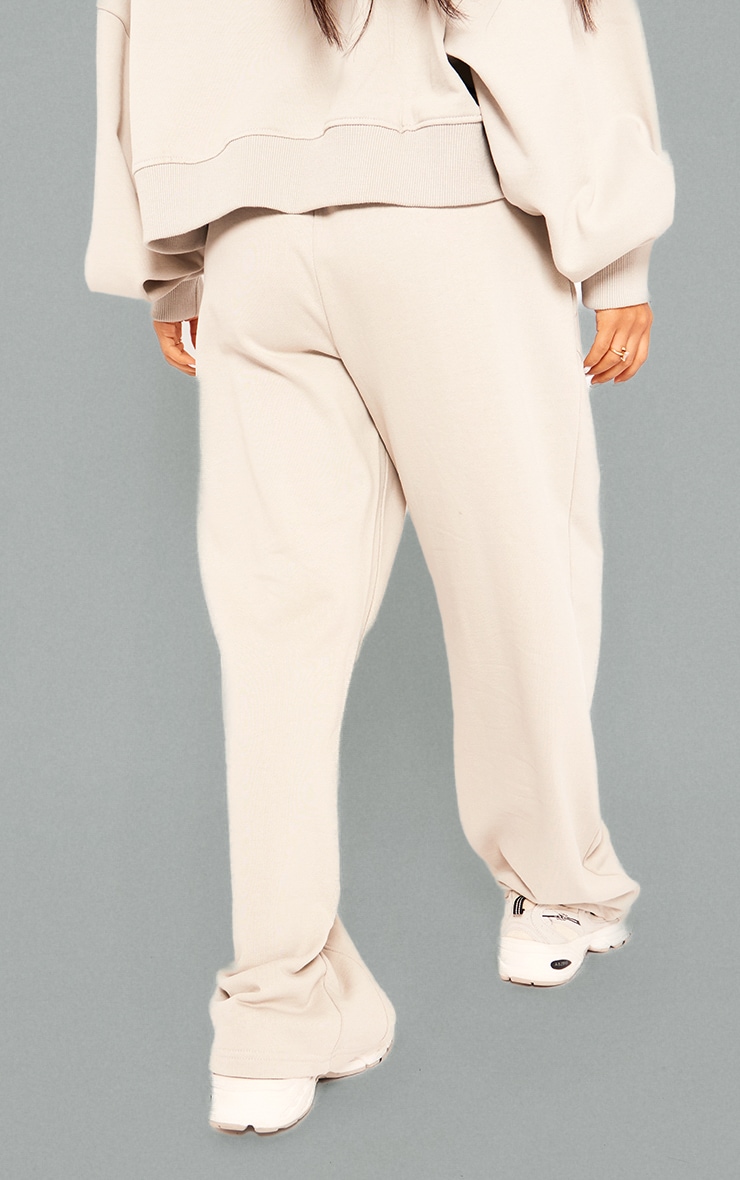 Petite Grey Premium Tonal Print Panelled Straight Leg Track Pants image 3