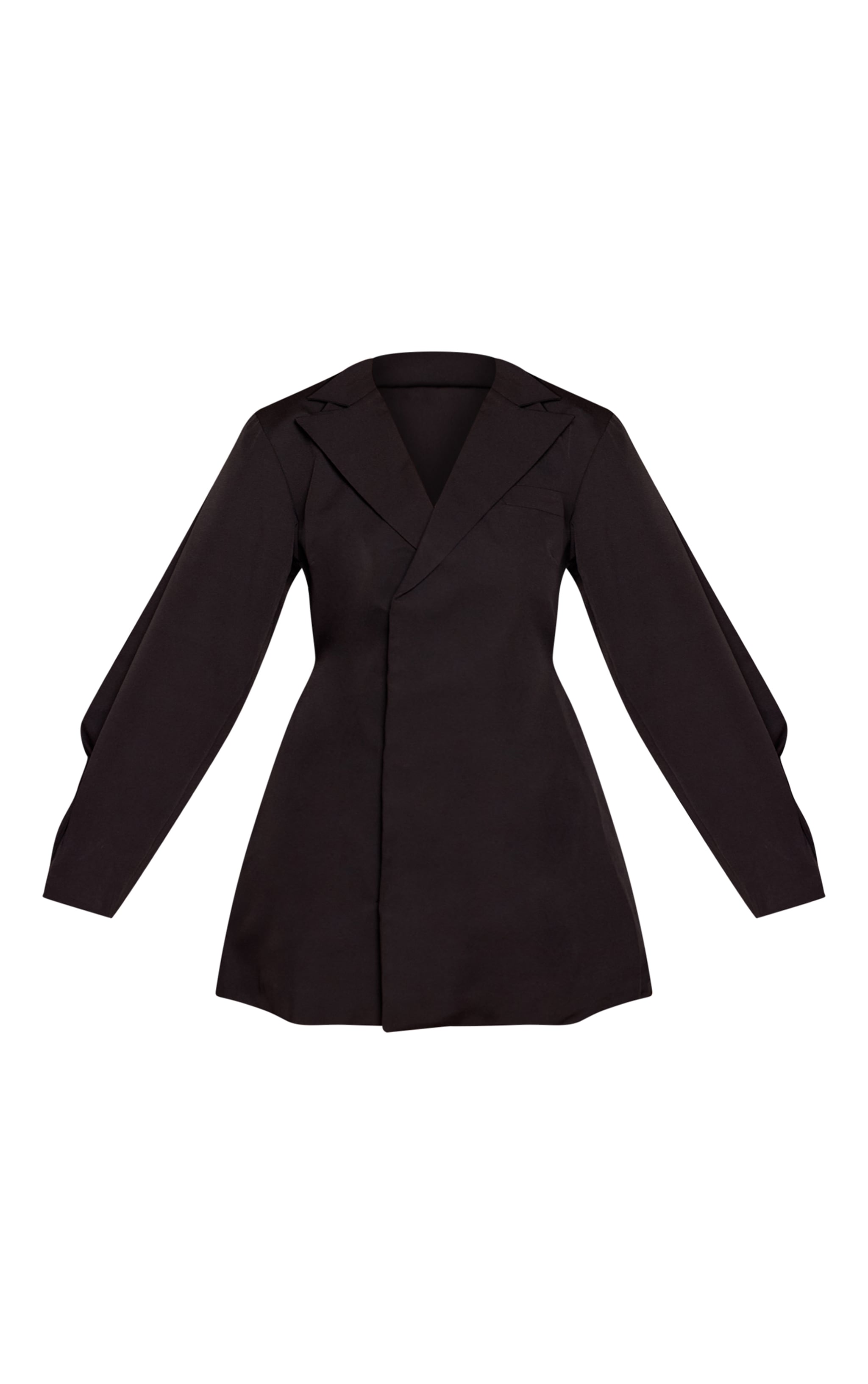 Shape Black Tailored Pleated Sleeve Adjustable Waist Blazer Dress image 5
