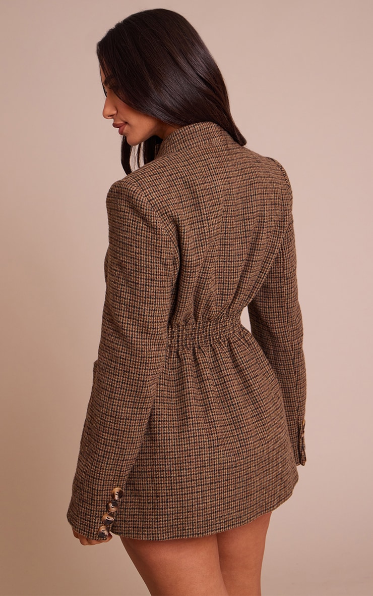 Petite Tweed Cinched Waist Zip Up Jacket image 2