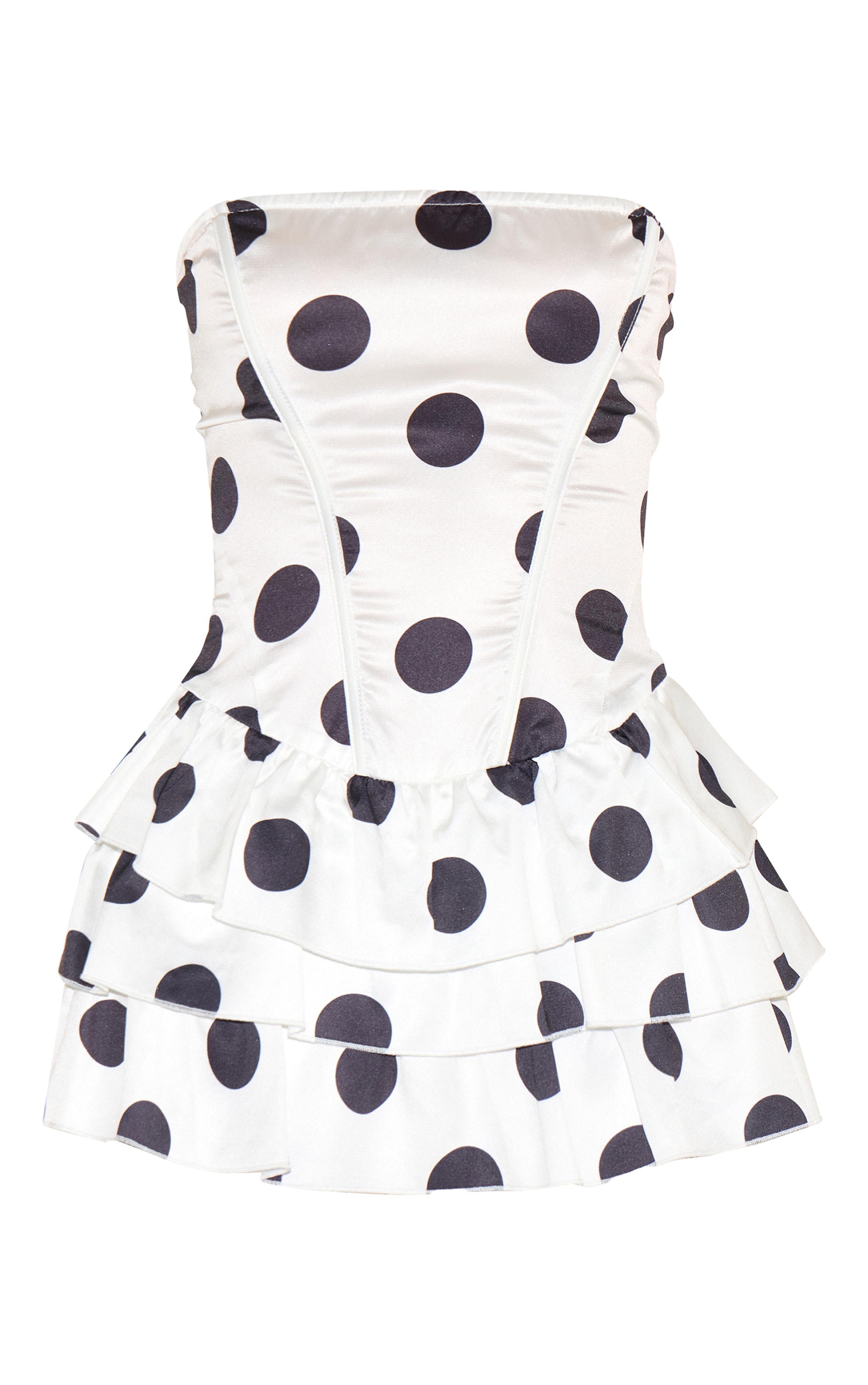 Cream Polka Dot Rara Skort Woven Playsuit image 5