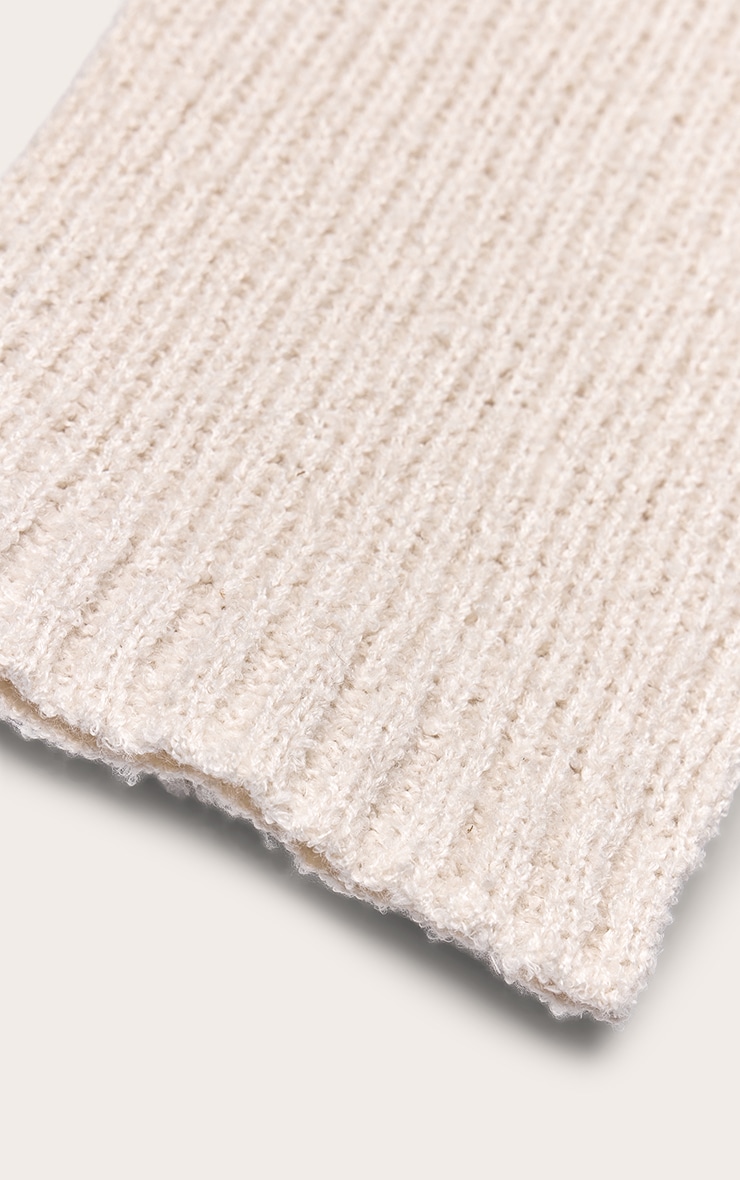Cream Bobble Knit Scarf image 3