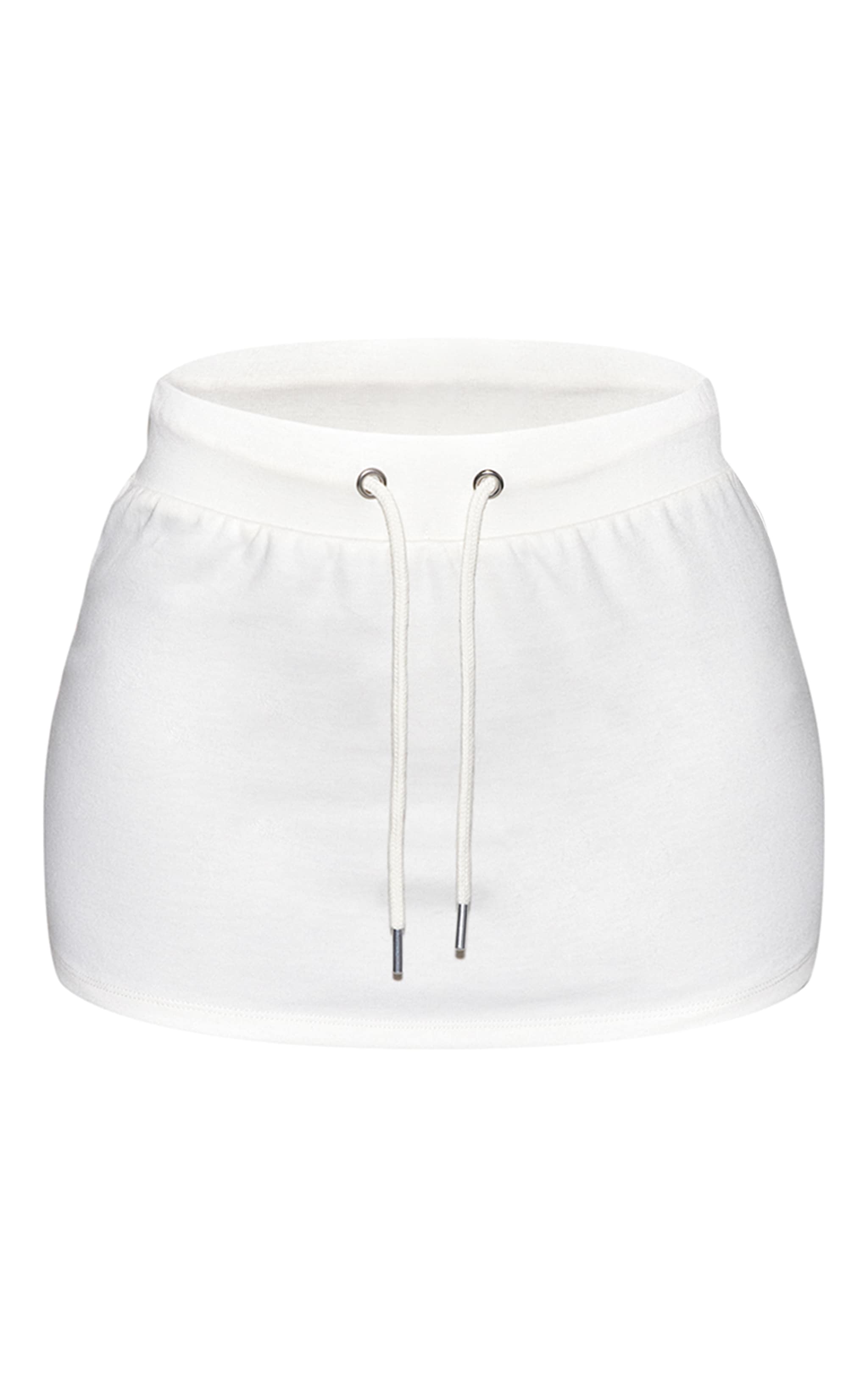 Petite White Fitted Mini Skirt image 6
