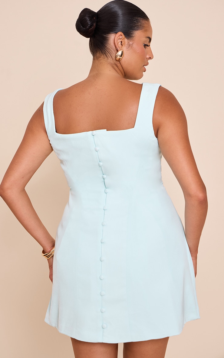 Plus Iced Mint Tailored Bow Detail A-line Dress image 2
