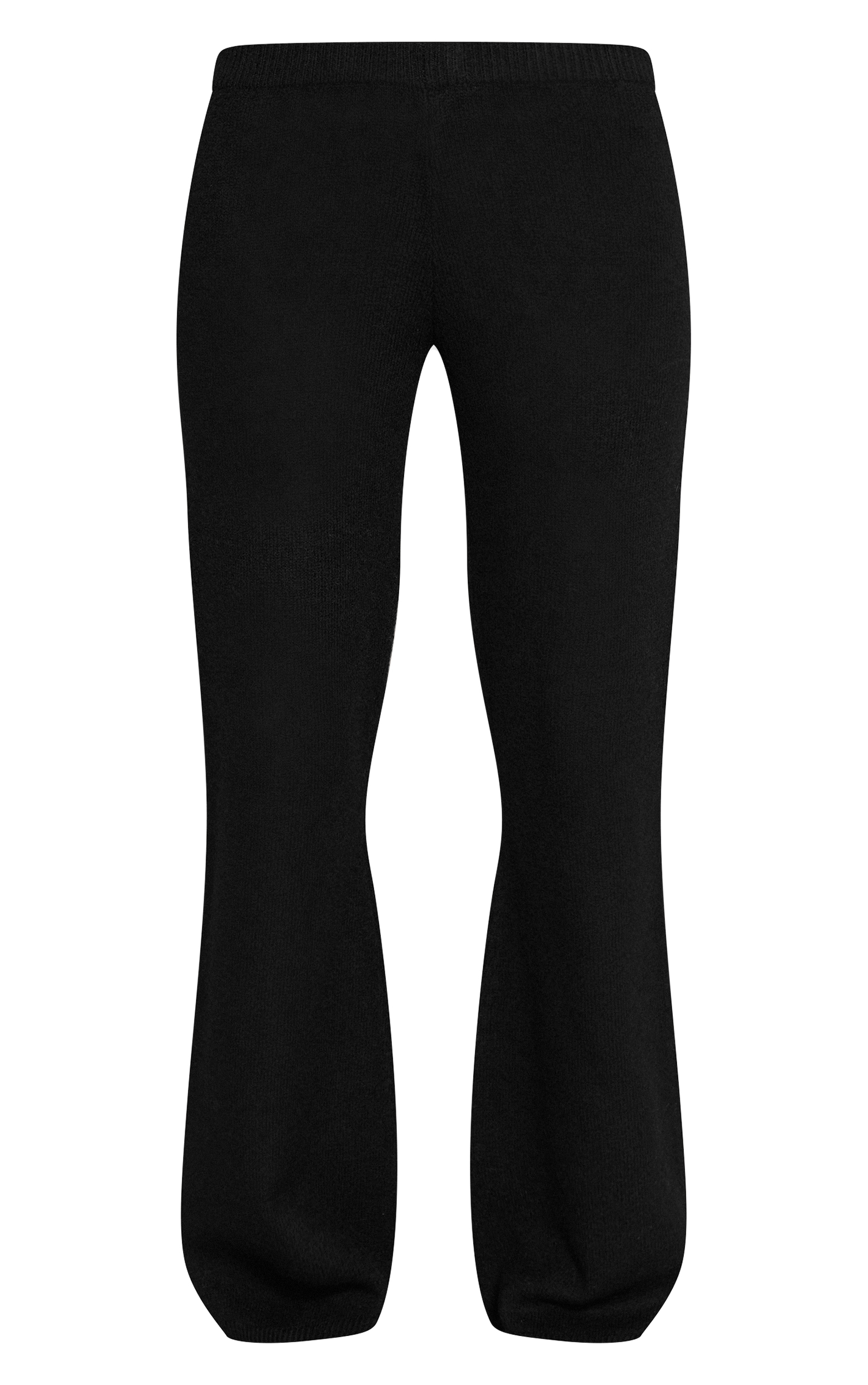 Black Knitted Mid Rise Pant image 5