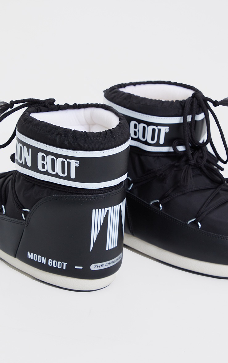 moon boot classic low glance boots black