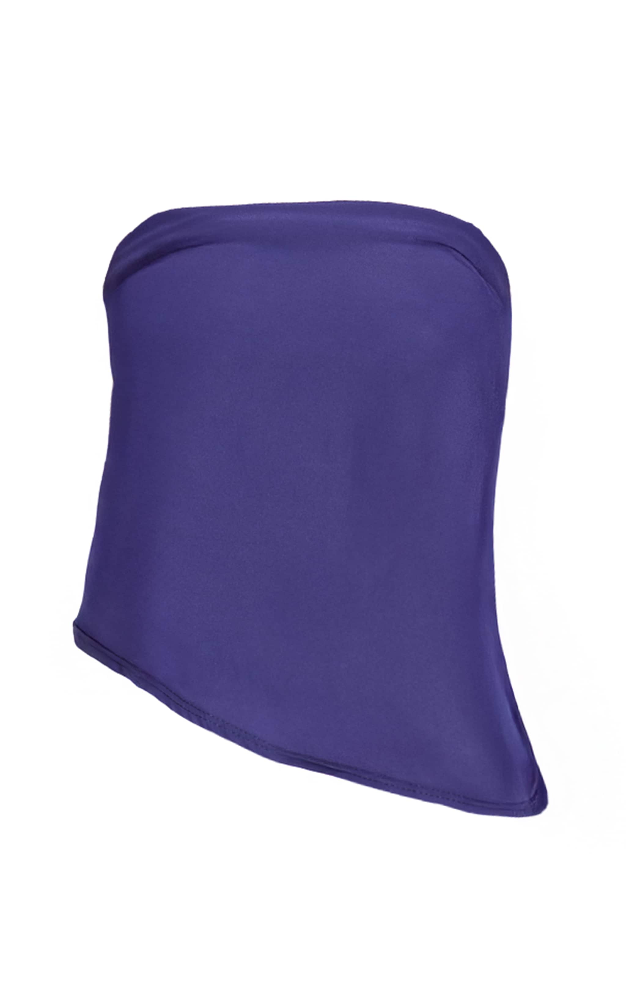 Navy Bandeau Chiffon Top image 5