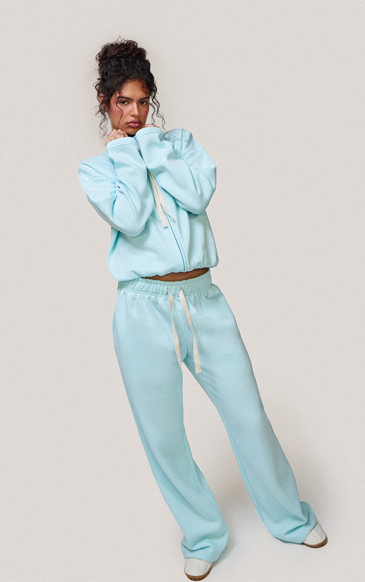 Light Blue Contrast Drawcord Joggers