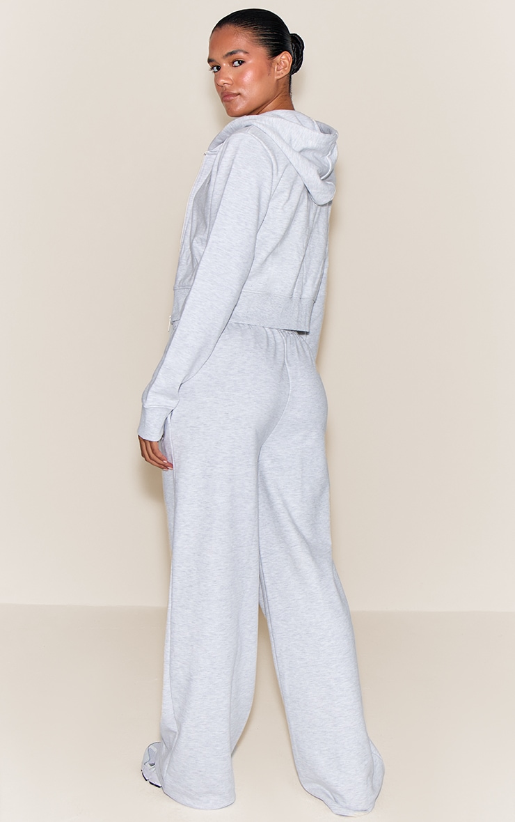 Ash Grey PLT Unicorn Embroidered Low Rise Sweatpant image 3