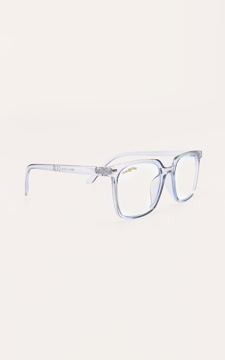 Grey Prettylittlething Square Blue Light Readers image 3