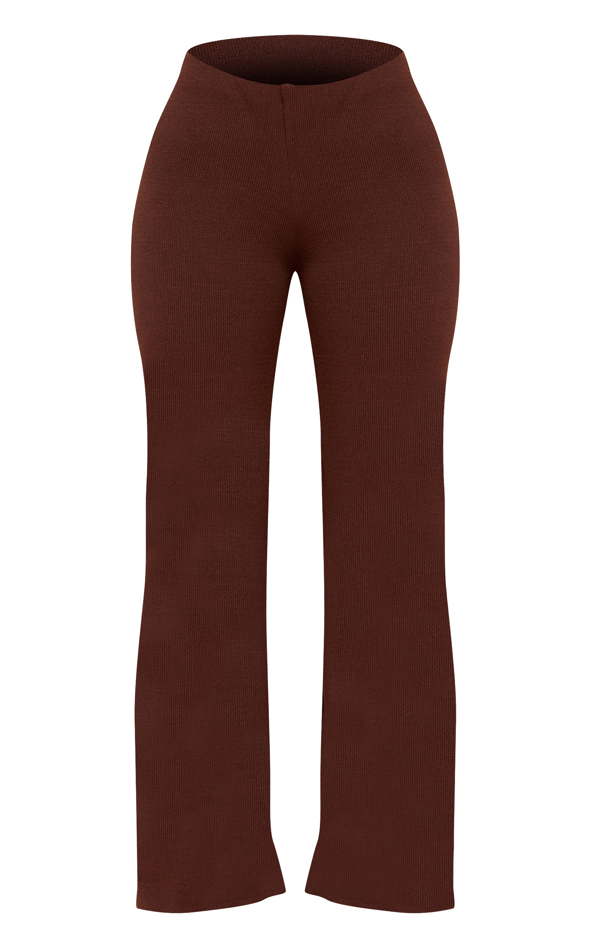 Petite Chocolate Knitted Elastic Waist Wide Leg Pants image 5