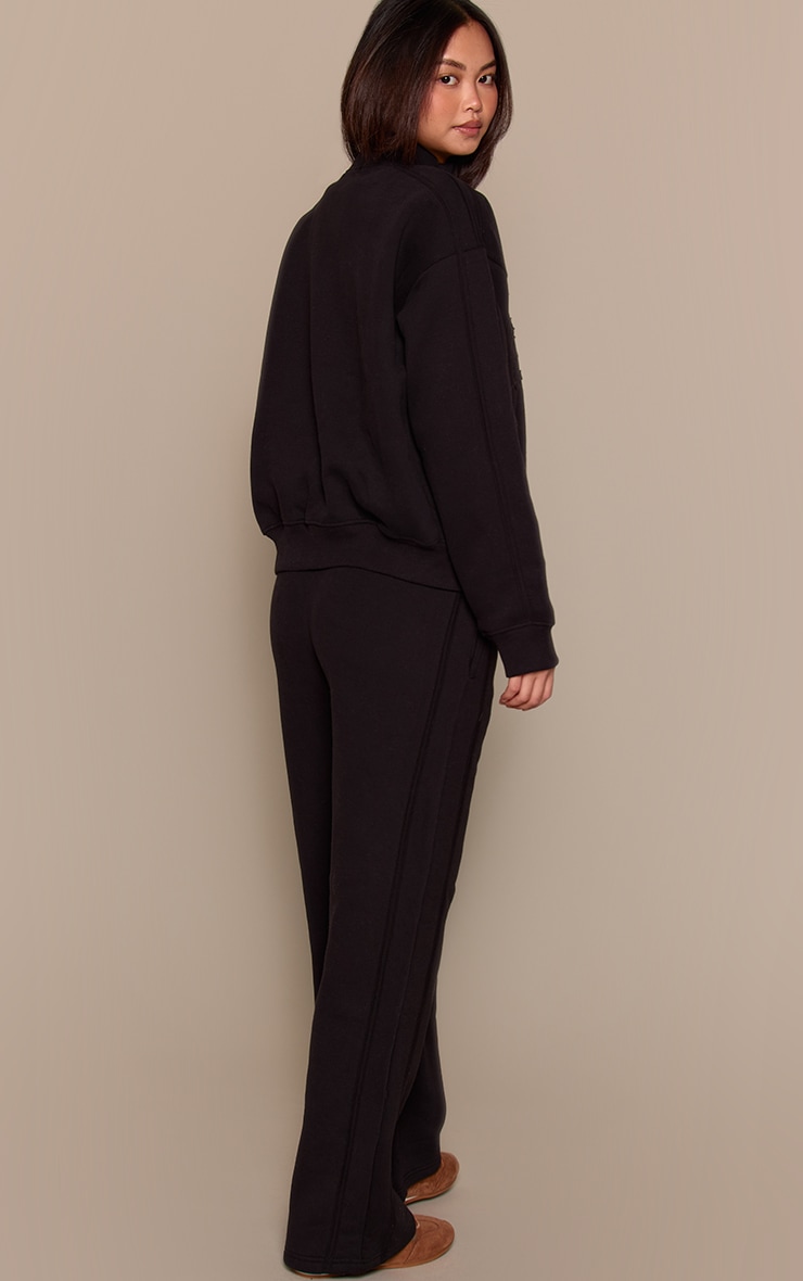 Black Sweat Wide Leg Sweatpants image 3