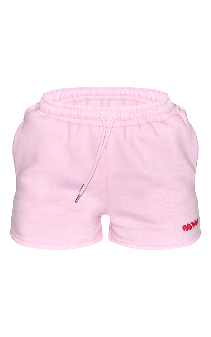 Short en sweat rose imprimé boule "PLT Studio" à cordons ajustables image 5
