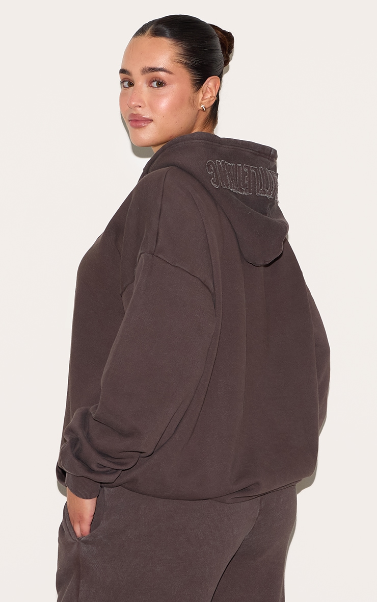 PRETTYLITTLETHING Shape Hoodie chocolat image 2
