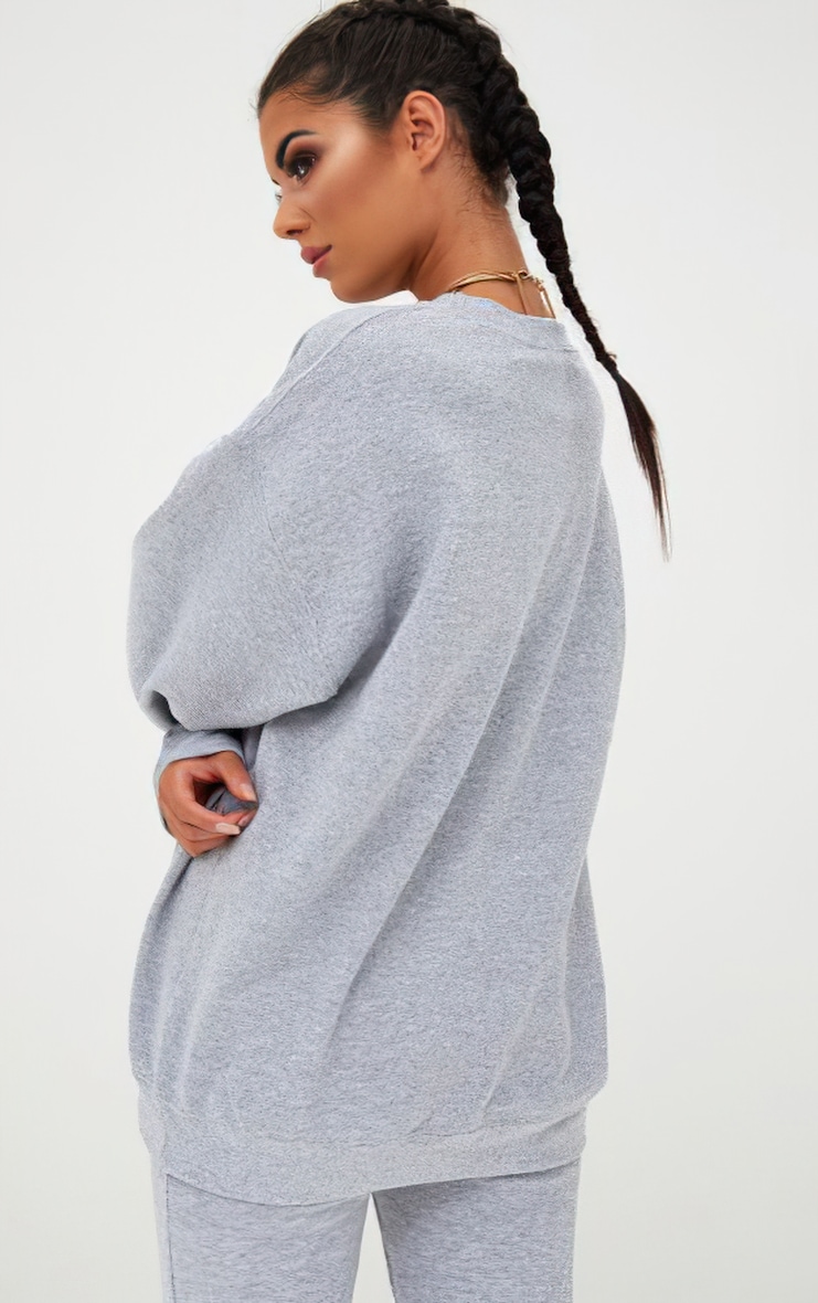 Sweat oversize gris clearance
