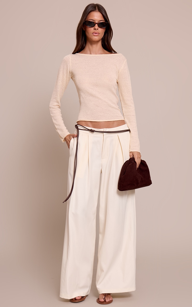 Ecru Towelling Fine knit Top image 3