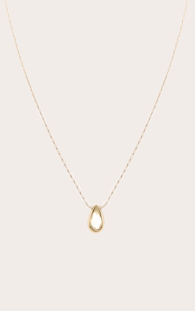 Gold Mini Teardrop Pendant Necklace