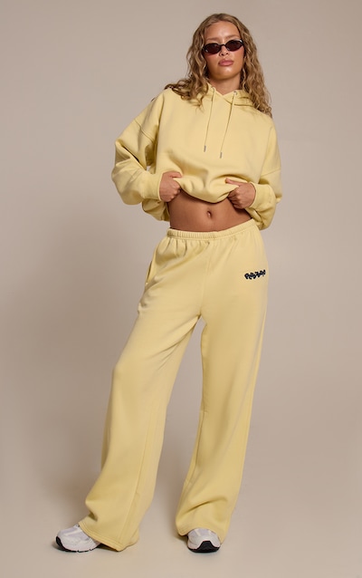 Butter Yellow PLT Studio Archive Puff Print Thin Waistband Sweatpants