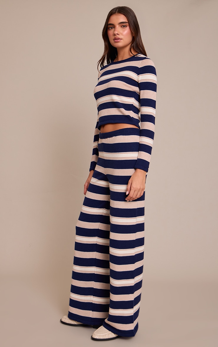 Blue Striped Wide Leg Pant  image 2