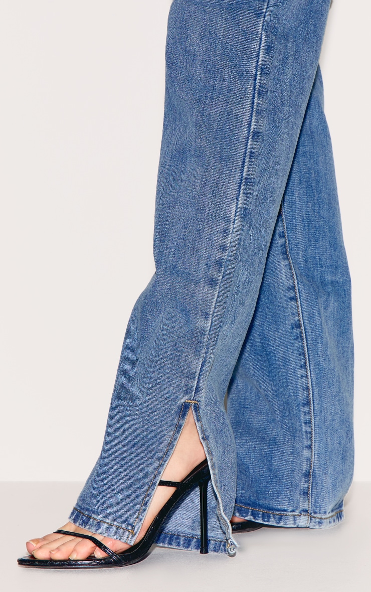 Vintage Wash Split Hem Jeans image 4