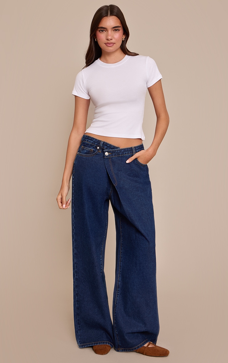 Indigo Extreme Asym Slouchy Wide Leg Jeans image 1