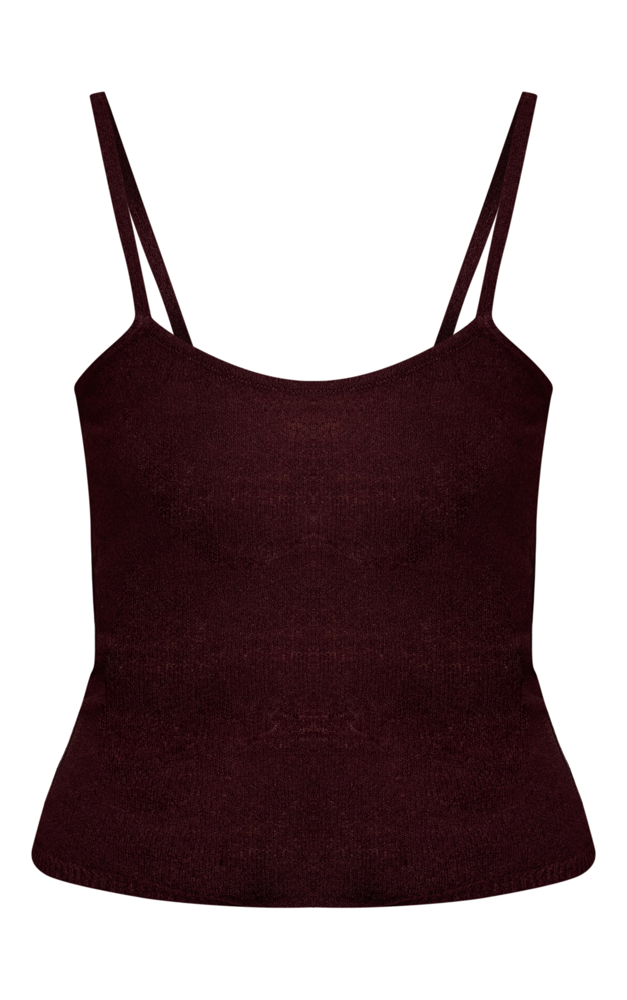 Chocolate Plum Towelling Fine Knit Cami Top image 5