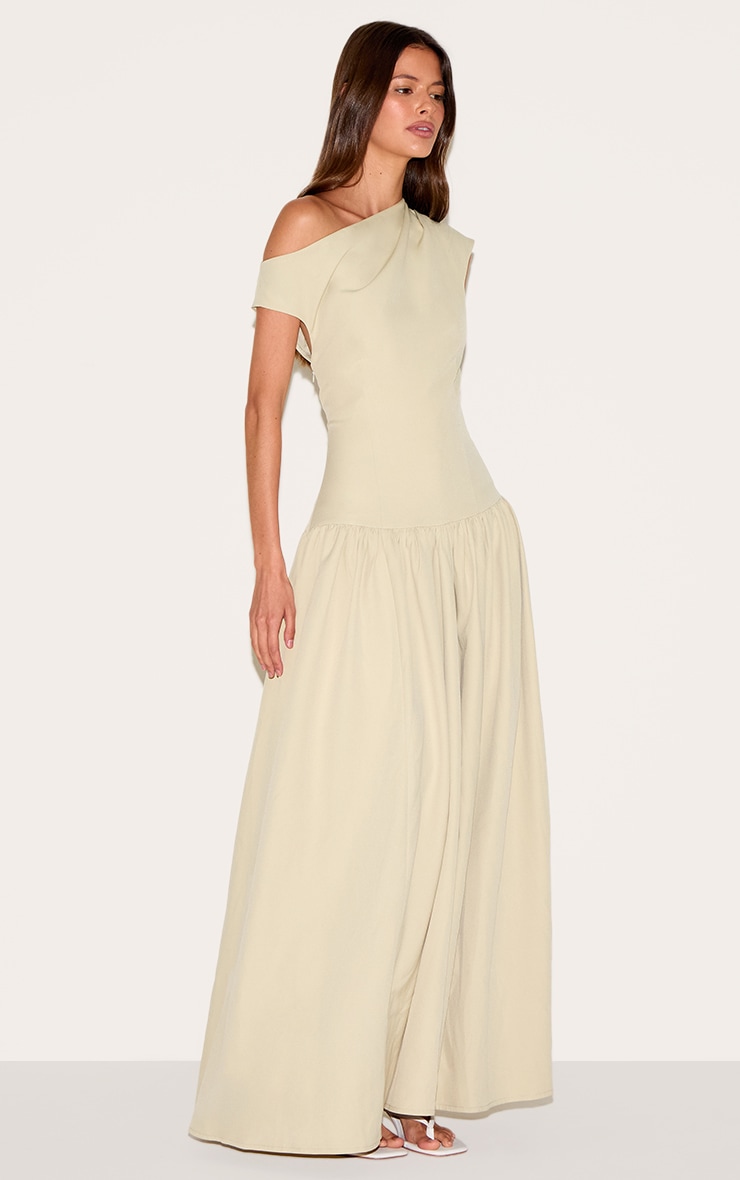 Clay Tailored Asymmetric Gathered Maxi Dress image 3